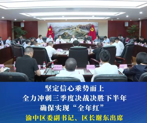 渝中区委书记黄茂军主持召开全区上半年经济形势分析会#重庆渝中#渝中新闻