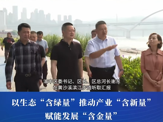 渝中区委书记、区长、区总河长谢东在巡河调研