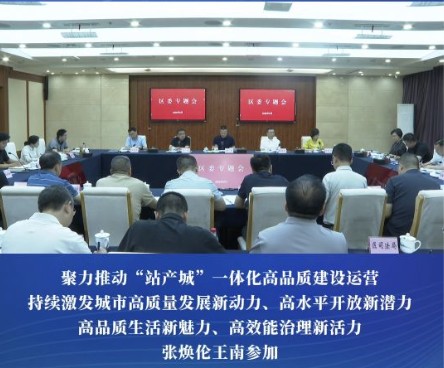 渝中区委书记、区长谢东主持召开区委专题会议