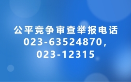 公平竞争审查举报电话